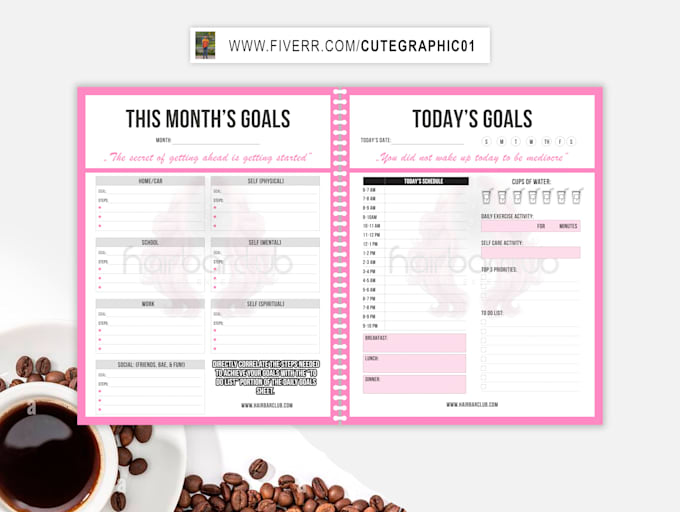 Gig Preview - Design your daily,weekly and monthly planner