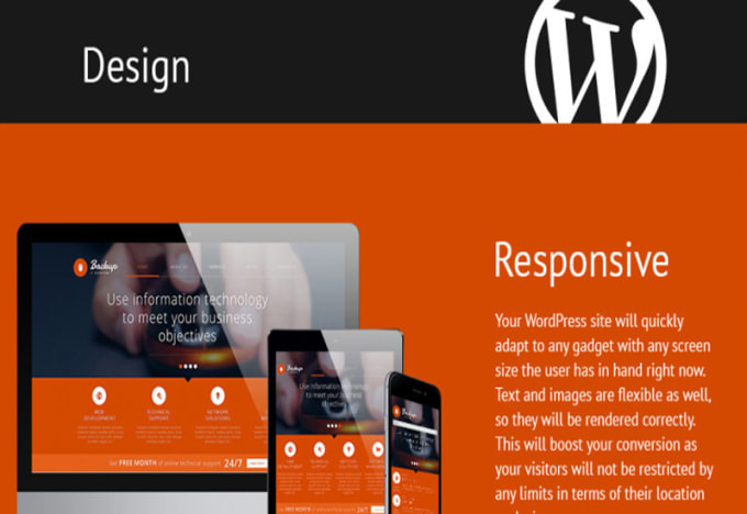 Gig Preview - Make responsive wordpress website, design wordpress