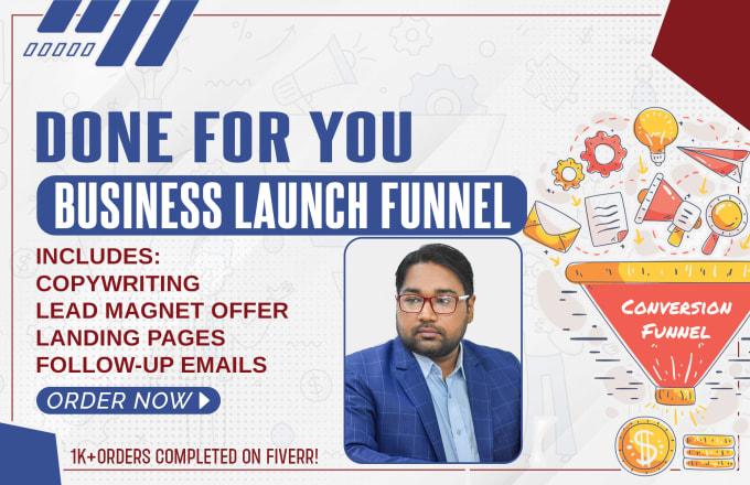 Gig Preview - Create a custom business launch sales funnel