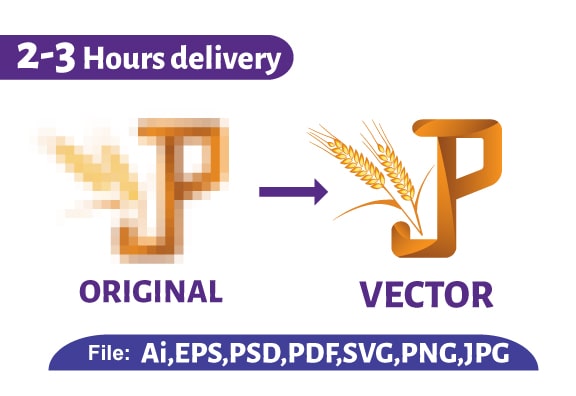 Bestseller - vector tracing , redraw logo to ai,eps,svg,png,pdf