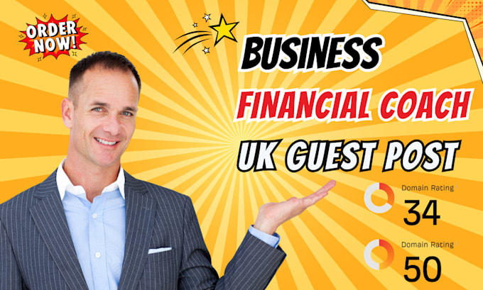 Gig Preview - Publish business financial coach article to provide UK guest post backlink