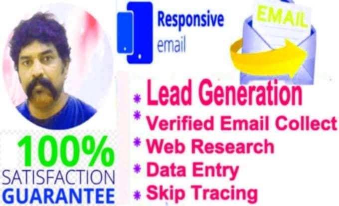 Gig Preview - Do lead generation, web research, verified email collection