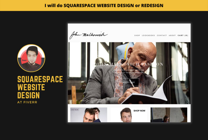 Gig Preview - Create website with squarespace, portfolio website, online store