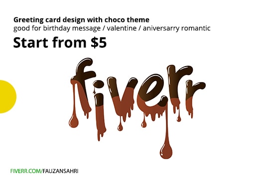 Gig Preview - Design greeting card in chocolate box theme