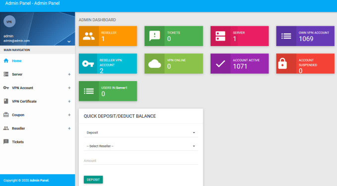 Bestseller - install vpn server with web admin panel