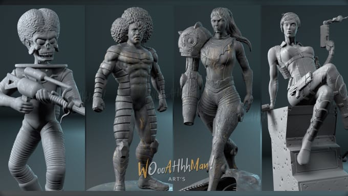 Bestseller - do 3d models or detailed character sculpture for 3d printing