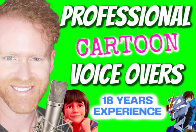 Gig Preview - Record multiple high quality cartoon character voices