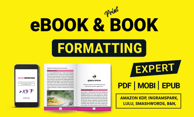 Gig Preview - Book formatting, book design, and ebook design for publishing