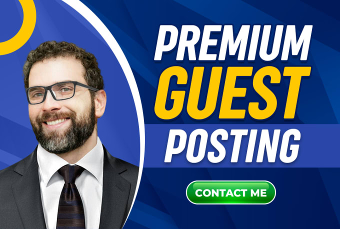 Gig Preview - Do premium guest post services with high domain authority SEO backlinks