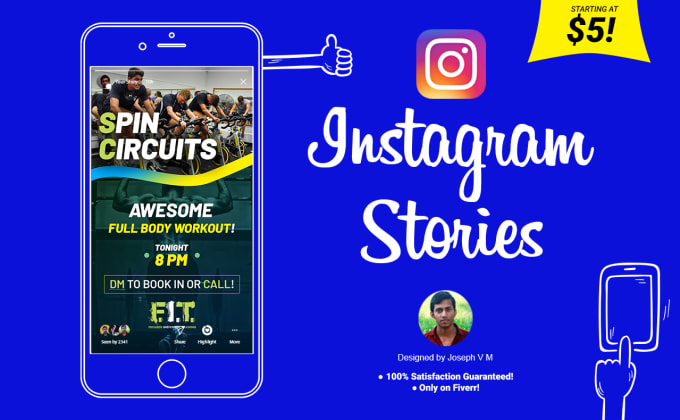 Gig Preview - Design awesome instagram stories