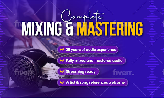 Gig Preview - Mix and master your music professionally