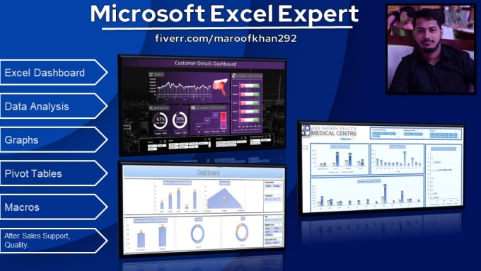 Gig Preview - Create excel dashboards, excel visualization, charts, graph