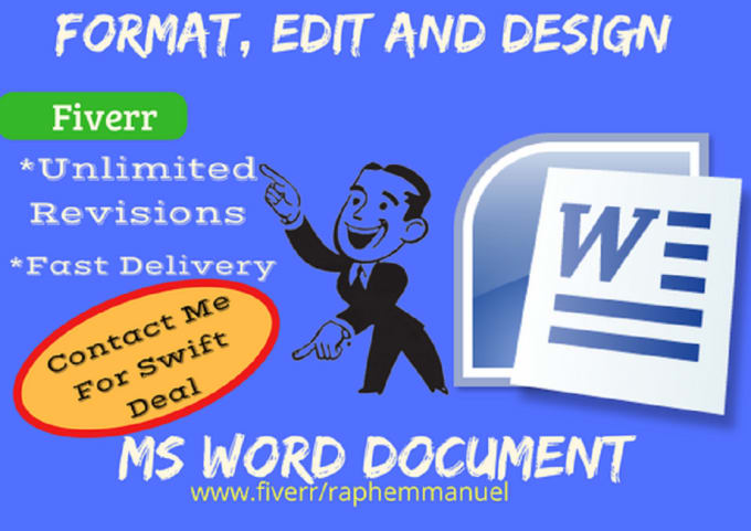 Gig Preview - Professionally edit, format, design microsoft word documents