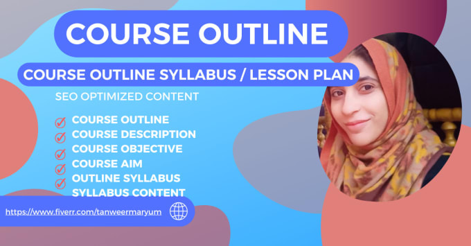 Gig Preview - Write course outline syllabus lesson plan for your course