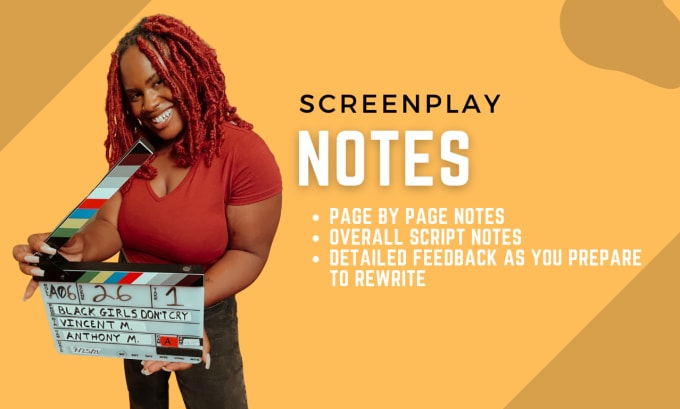 Gig Preview - Give detailed script notes for your screenplay