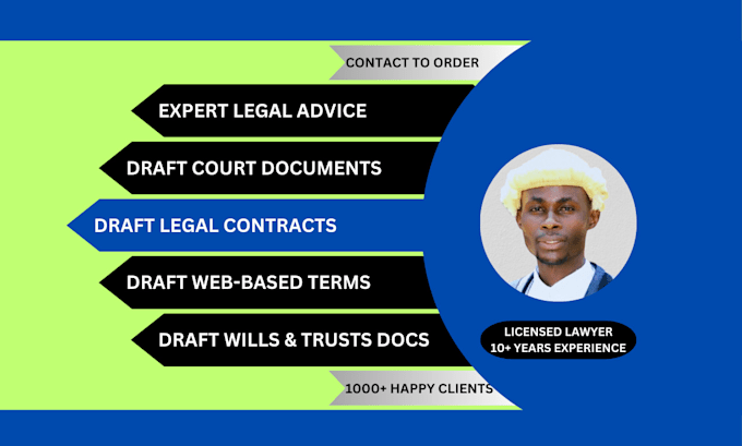 Gig Preview - Be your lawyer or attorney and legal consultant for all your legal needs