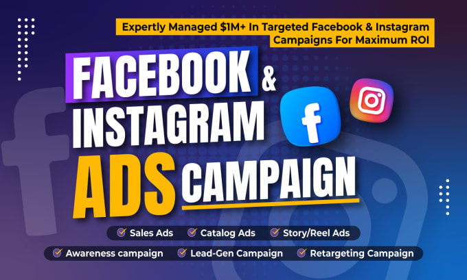 Gig Preview - Be your meta ads manager to setup your facebook ads campaign and instagram ads