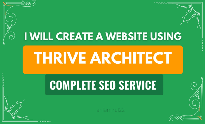 Bestseller - create a website by thrive architect,customize thrive themes