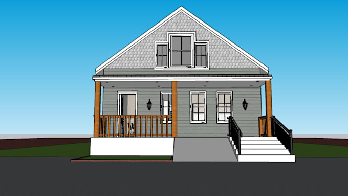 Gig Preview - Create sketchup 3d model and 3d exterior