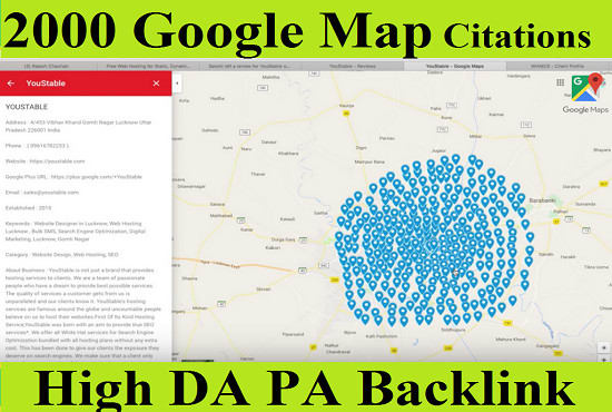 Gig Preview - Do 2000 google map citations and high da backlink