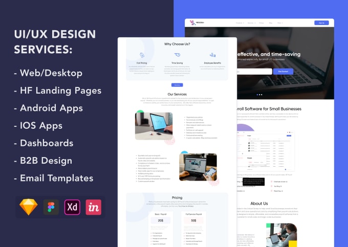 Gig Preview - Design responsive landing pages and modern dashboard designs interface