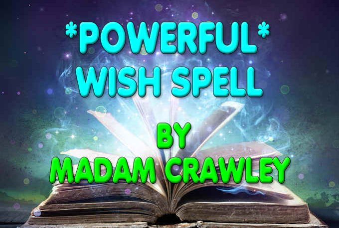 Gig Preview - Make one wish come true custom wish spell