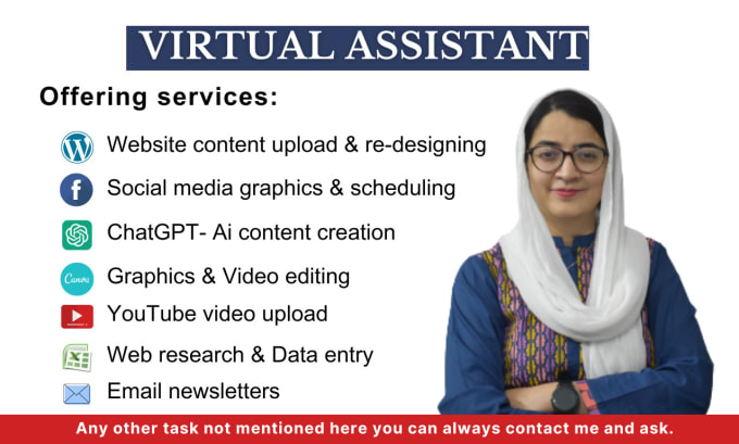 Gig Preview - Be your professional virtual assistant