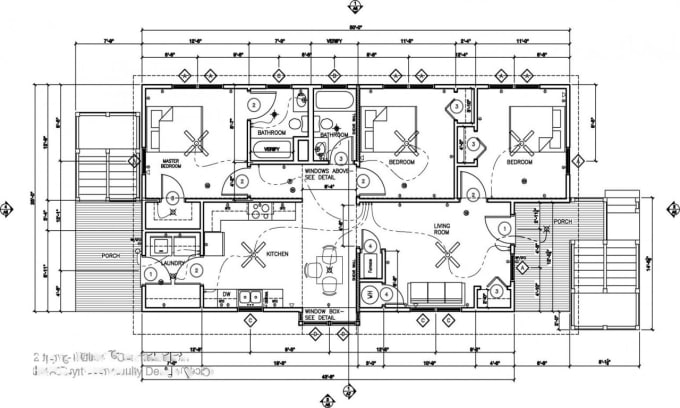 Gig Preview - Create 2d floor plan using auto cad