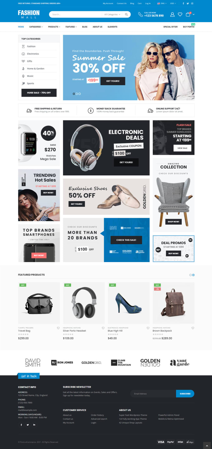 Gig Preview - Create ecommerce website with storefront or any theme