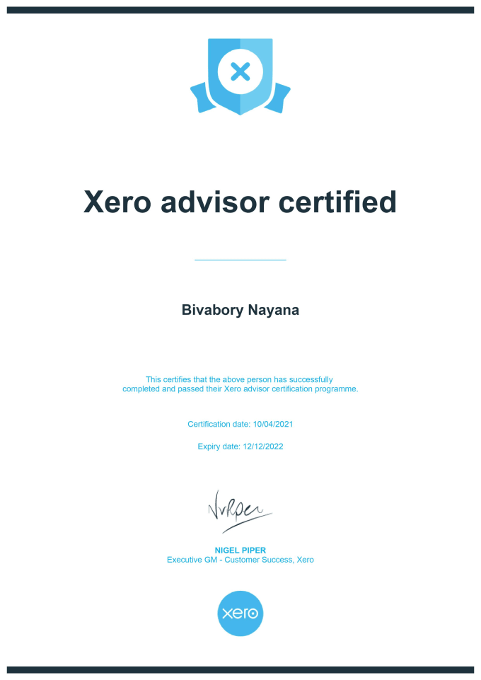 Gig Preview - Be your xero certified advisor