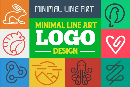 Gig Preview - Minimal line art logo within 24 hours