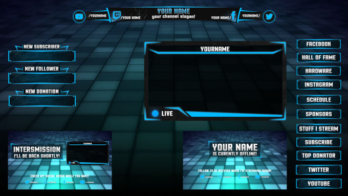 Gig Preview - Design personalised twitch overlay