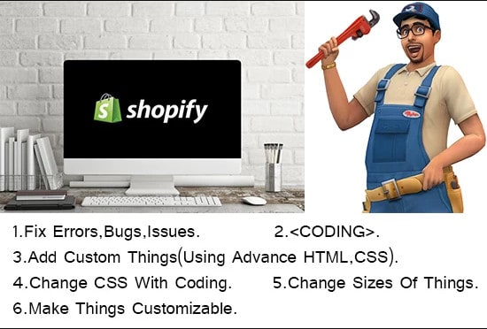 Gig Preview - Fix bugs or any issues in shopify