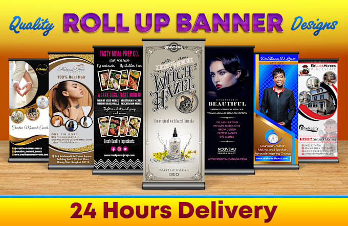 Gig Preview - Design custom roll up, retractable, or pull up banners