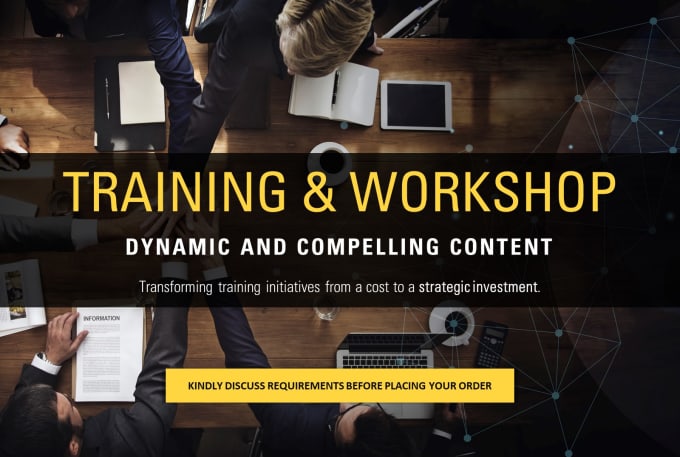 Gig Preview - Create professional training and workshop courses