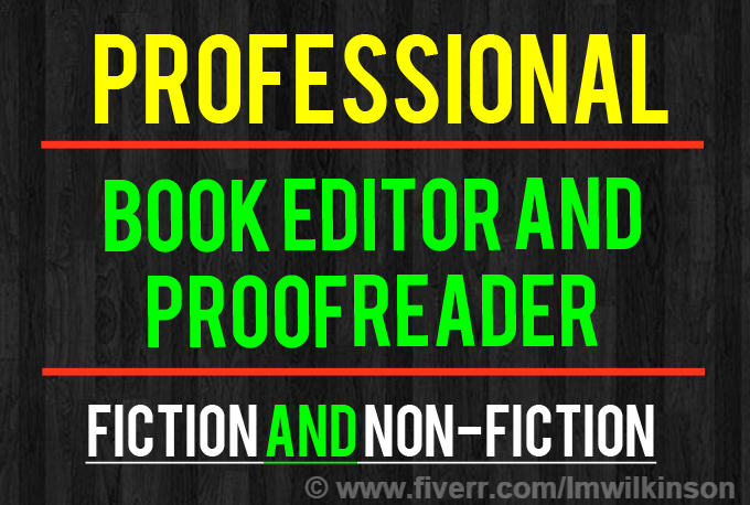 Gig Preview - Be your professional book editor and proofreader