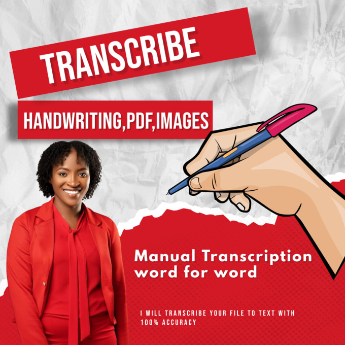 Gig Preview - Transcribe handwriting, image or pdf to text