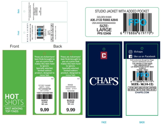 Gig Preview - Create 500 barcode label, hang tags and packaging label