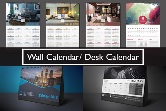 Gig Preview - Design professional desk calendar, wall calendar