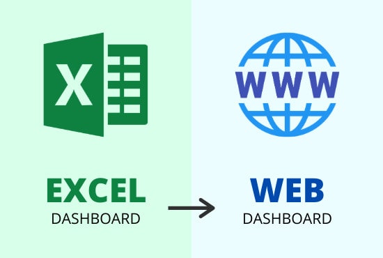 Gig Preview - Our agency will convert excel spread sheet into online web app dashboard