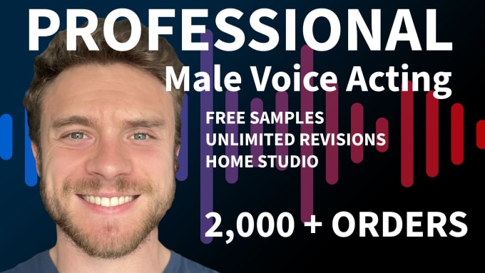 Gig Preview - Record professional young male voice acting