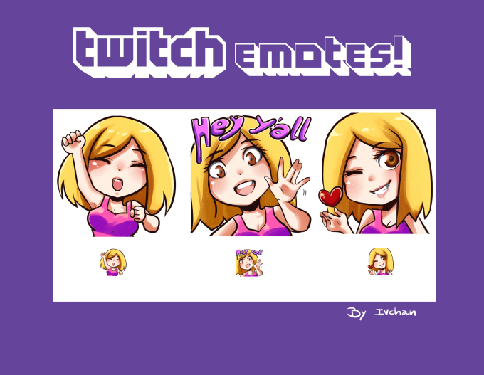 Bestseller - create twitch or discord emotes or badges for you