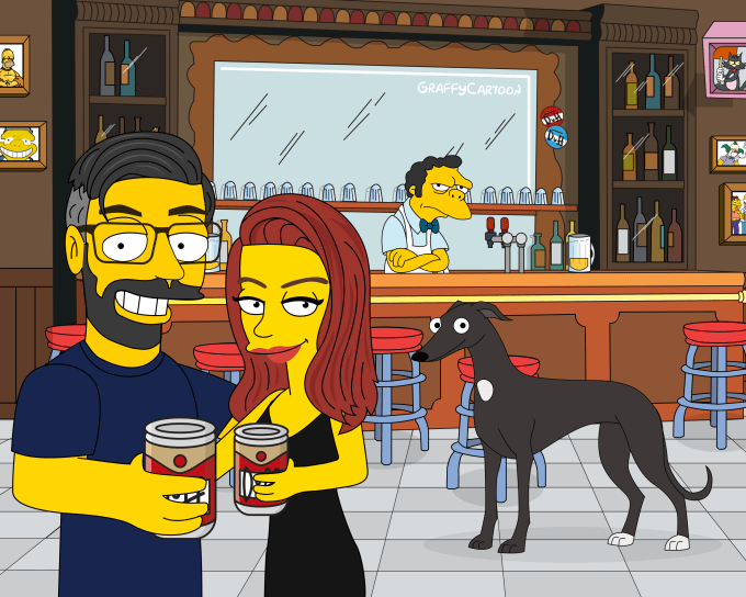 Gig Preview - Draw custom simpsons portrait, the perfect gift