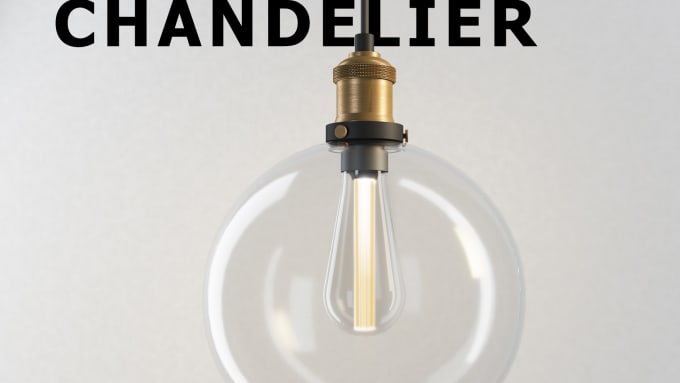 Gig Preview - Create 3d visualisation of chandelier lamp