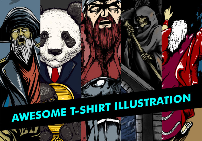 Gig Preview - Design an awesome t shirt illustration