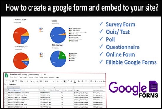 Gig Preview - Create google form and questionnaires and online survey etc