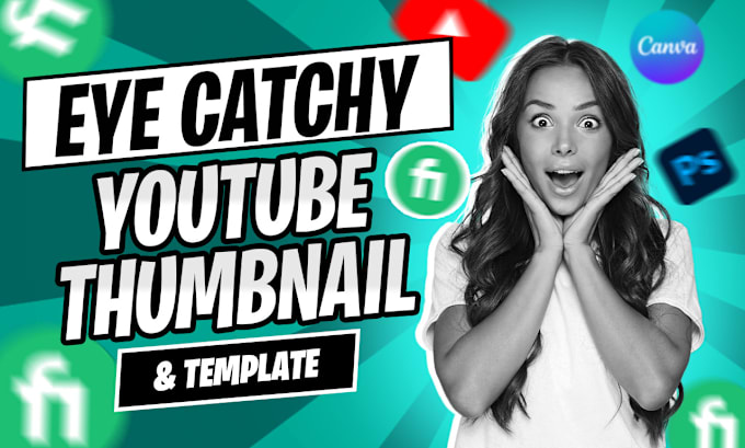 Bestseller - design eye catchy youtube thumbnail and template