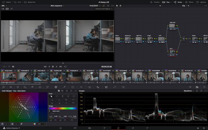 Gig Preview - Color grade any footage in davinci resolve