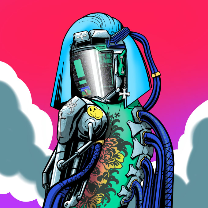 Gig Preview - Draw illustrations cyberpunk, hypebeast for you