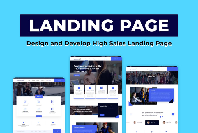 Gig Preview - Develop a landing page with high sales and conversion